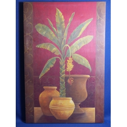 Potted Palm Print on Canvas, 23.5 x 35.5